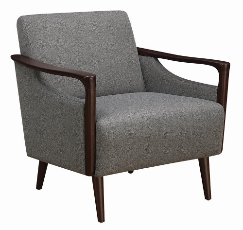 Justin Upholstered Accent Chair Grey And Brown