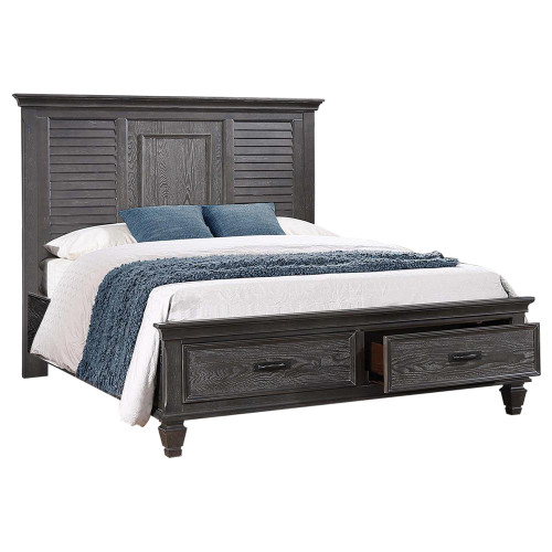 Franco Collection Franco Eastern King Platform Storage Bed Weathered Sage (205730KE)