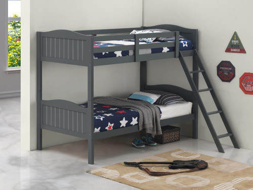 Littleton Bunk Bed Littleton Twin/twin Bunk Bed With Ladder Grey