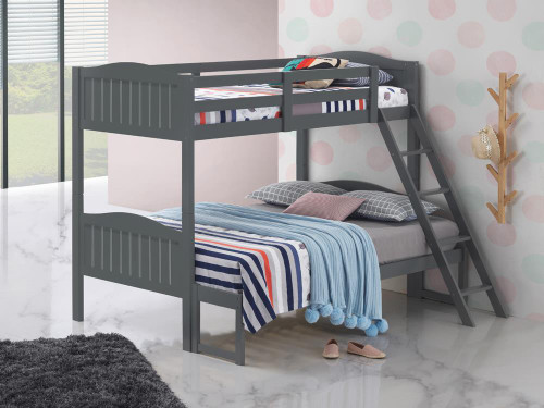 Littleton Bunk Bed Littleton Twin/full Bunk Bed With Ladder Grey