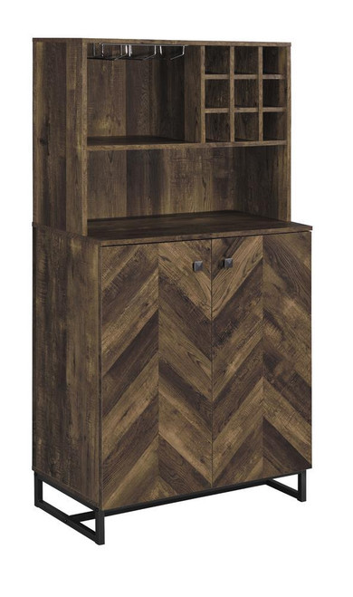 2-door Wine Cabinet Brown