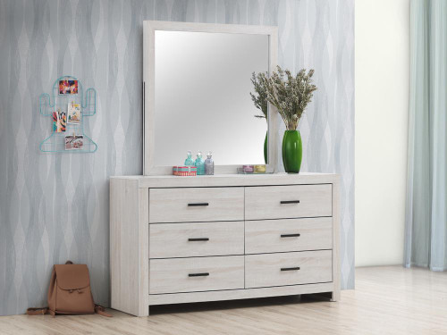 Brantford Rectangle Dresser Mirror White