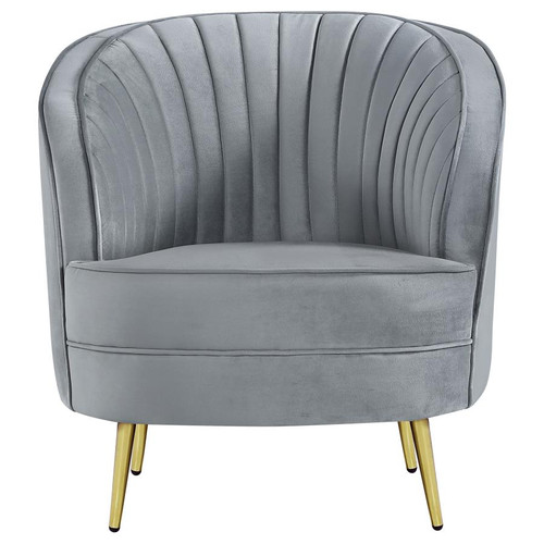 Sophia Upholstered Chair Grey / Gold