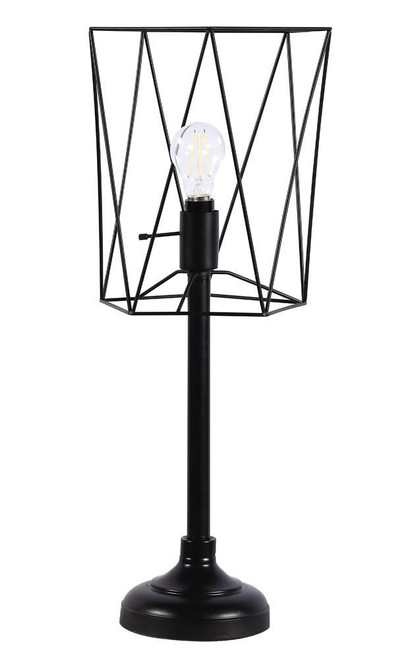 Metal Slender Torch Table Lamp Black