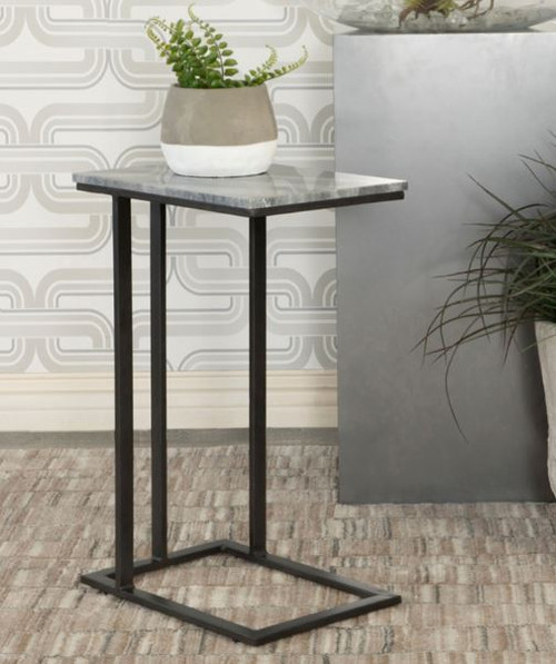 Vicente Accent Table with Marble Top Grey (936034)