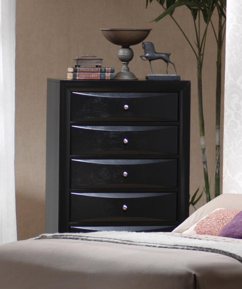 Briana Black Five-Drawer Chest