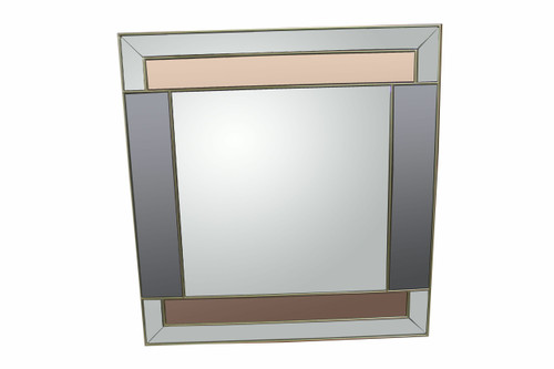 Wall Mirror With Colored Frame Pearl Silver