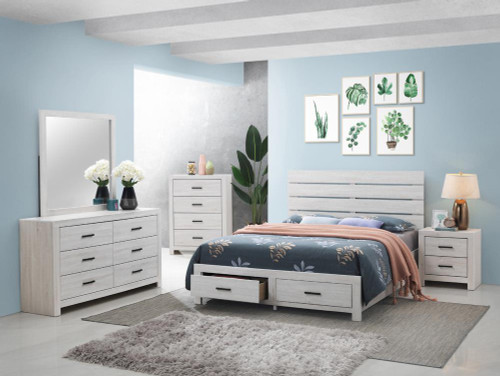 Marion 5-piece King Storage Bedroom Set White