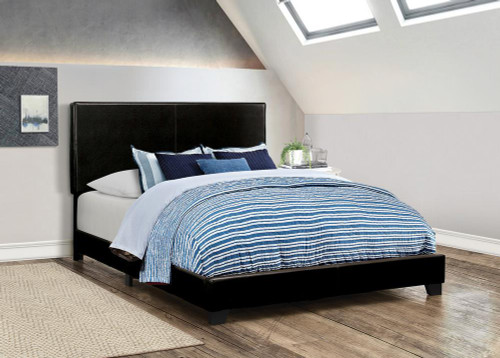 Dorian Upholstered Bed Black Cal King Bed