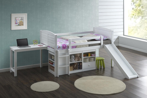 Twin Workstation Loft Bed White