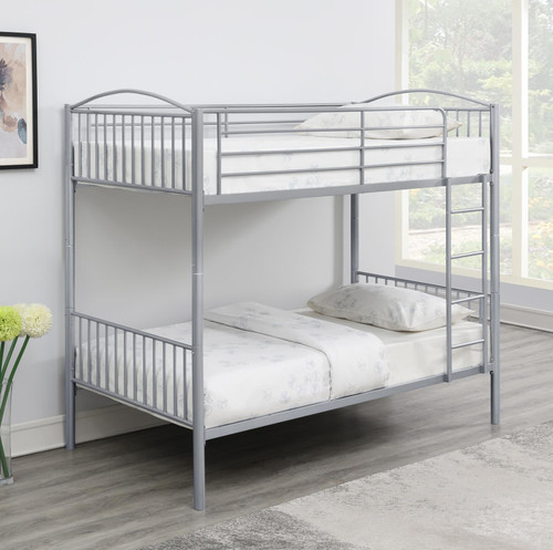 Anson Twin Over Twin Bunk Bed With Ladder White