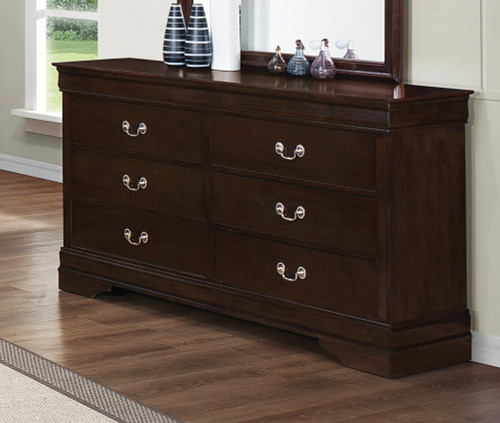 The Louis Philippe Vanity Mirror, Brown available at Furniture Express HI  serving Honolulu, HI and surrounding areas.