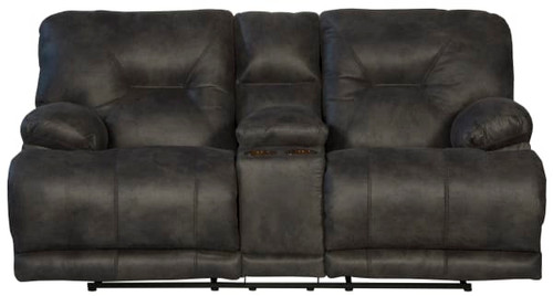 Voyager "Lay Flat" Console Reclining Loveseat Slate