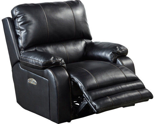 Thornton Power Headrest Power Lay Flat Recliner Black