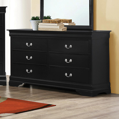 The Louis Philippe Black Square Dresser Mirror With Rounded Edges is on  sale at Furniture Sellers, proudly serving Ottawa, IL and surrounding areas.