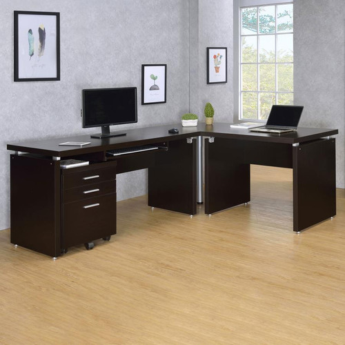 Coaster 4 Pc. Desk Set Dark Brown