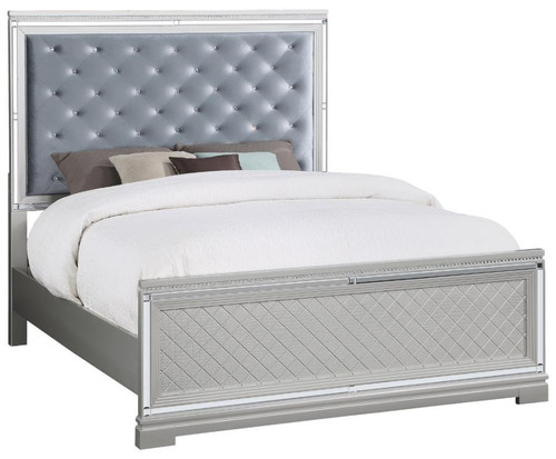 Eleanor Cal King Bed Pearl Silver