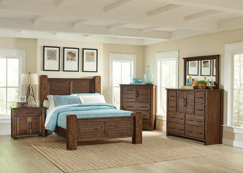 Coaster Queen Bed 3 Pc. Set Brown