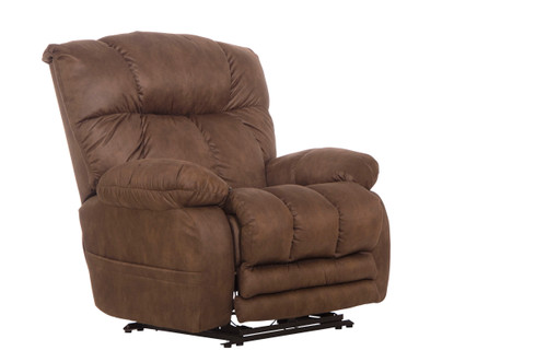 Dawkins Power Lay Flat Recliner With Oversize Xtra Comfort Ottoman Chocolate