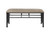 Livingston Upholstered Bench Brown And Dark Bronze