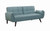 Caufield Biscuit-Tufted Sofa Bed Turquoise Blue