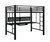 Contemporary Black Metal Loft Bed