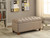 Tufted Taupe Storage Bench