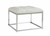 Contemporary White and Chrome Ottoman