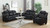 Finley Casual Black Padded Sofa