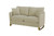 Corliss Upholstered Arched Arms Loveseat Beige