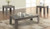 3-piece Occasional Table Set Weathered Grey