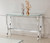 Saide Rectangular Sofa Table with Mirrored Shelf Chrome