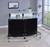 Two-Shelf Contemporary Chrome and Black Bar Unit