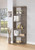 Contemporary Weathered Grey Five-Shelf Bookcase