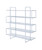 Contemporary Silver Metal and Glass Bookcase