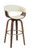 Contemporary Walnut and Cream Bar Stool