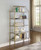 5-Tier Tempered Glass Shelves Bookcase Matte Gold (804393)