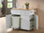 Transitional Natural Brown and White Kitchen Cart