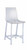 Everyday Contemporary Clear and Chrome Bar Stools, Set of Two