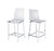 Everyday Contemporary Clear and Chrome Bar Stools, Set of Two