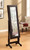 Transitional Cappuccino Cheval Mirror and Jewelry Armoire (901805)