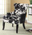 Trea Cowhide Print Accent Chair Black and White