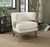 Dominic Barrel Back Accent Chair White and Weathered Grey