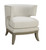 Dominic Barrel Back Accent Chair White and Weathered Grey