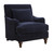 Frodo Upholstered Accent Chair with Turned Legs Midnight Blue