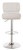 Contemporary White Upholstered Bar Stools, Set of Two