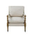 Monaghan Beige Upholstered Accent Chair with Casters