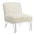 Faux Sheepskin Accent Chair White