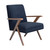Monrovia Accent Chair Dark Blue And Walnut
