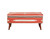 Upholstered Storage Bench Orange And Beige